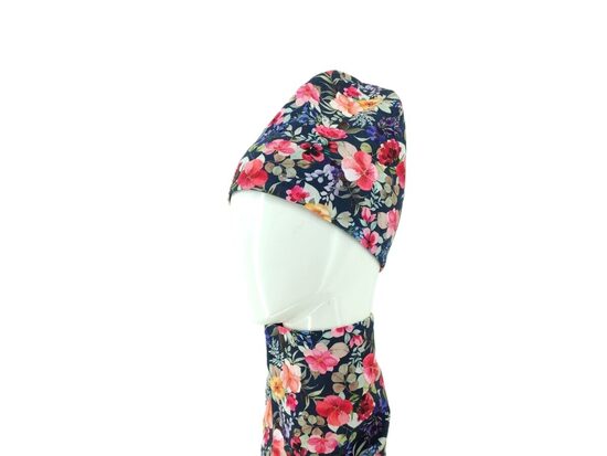 Hat Flowers on a dark blue background