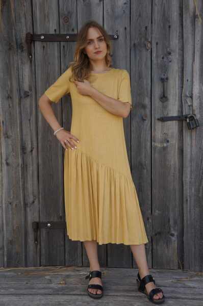 Midi lina kleita Medus